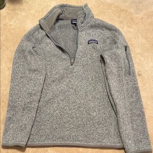 Patagonia Gray Quarter-Zip Fleece Pullover